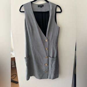 Intermix plaid vest dress size M